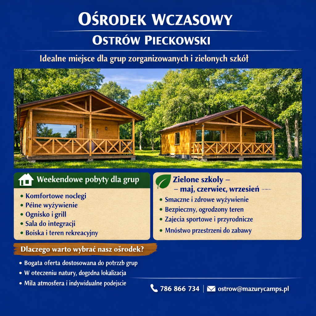 Grupa dzieci podczas zielonej szkoły i zajęć edukacyjnych na świeżym powietrzu