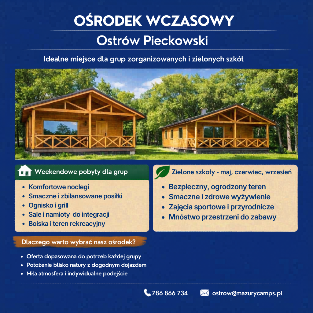 Grupa dzieci podczas zielonej szkoły i zajęć edukacyjnych na świeżym powietrzu